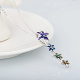 Temperature Flower Necklace Pendant Clavicle Chain