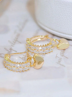 Zircon Earrings Fine Temperament Romantic Shine Pendant