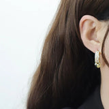 Zircon Earrings Fine Temperament Romantic Shine Pendant