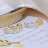Zircon Earrings Fine Temperament Romantic Shine Pendant