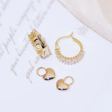 Zircon Earrings Fine Temperament Romantic Shine Pendant