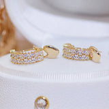 Zircon Earrings Fine Temperament Romantic Shine Pendant