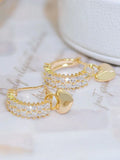Zircon Earrings Fine Temperament Romantic Shine Pendant