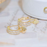 Zircon Earrings Fine Temperament Romantic Shine Pendant