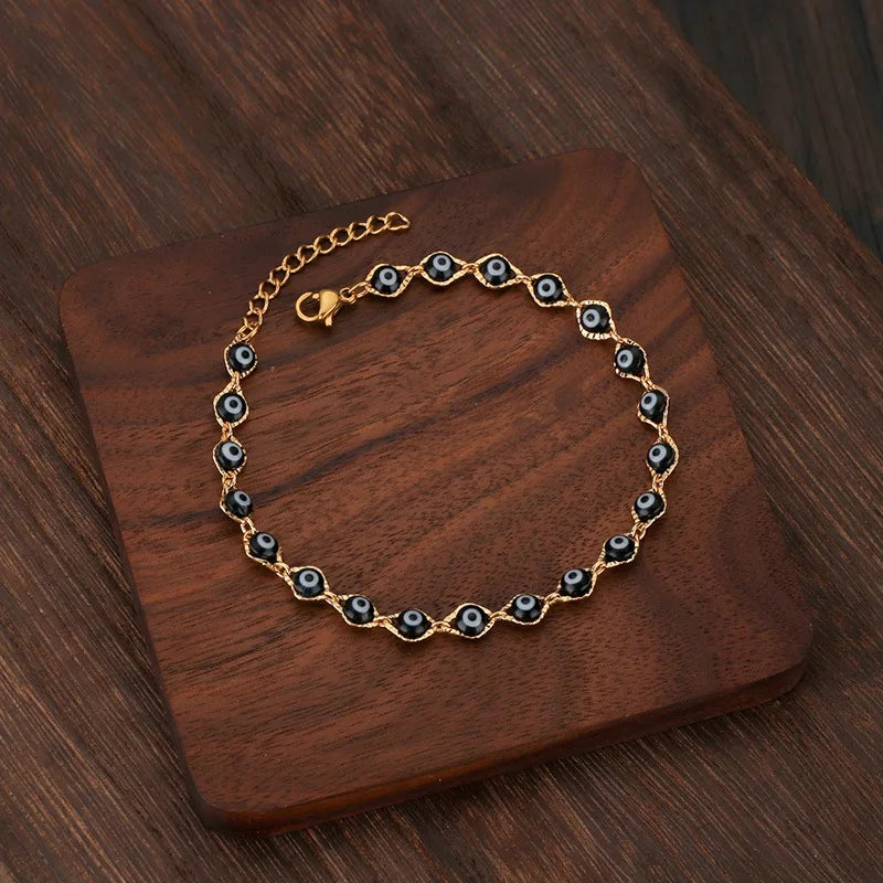 Lucky Evil Eye Beaded Bracelet Women Charms Eyes Vintage Jewelry