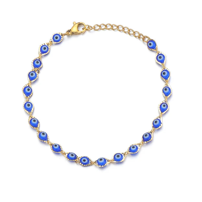 Lucky Evil Eye Beaded Bracelet Women Charms Eyes Vintage Jewelry