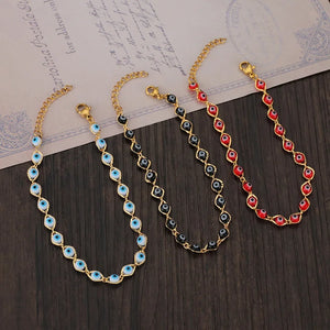 Lucky Evil Eye Beaded Bracelet Women Charms Eyes Vintage Jewelry