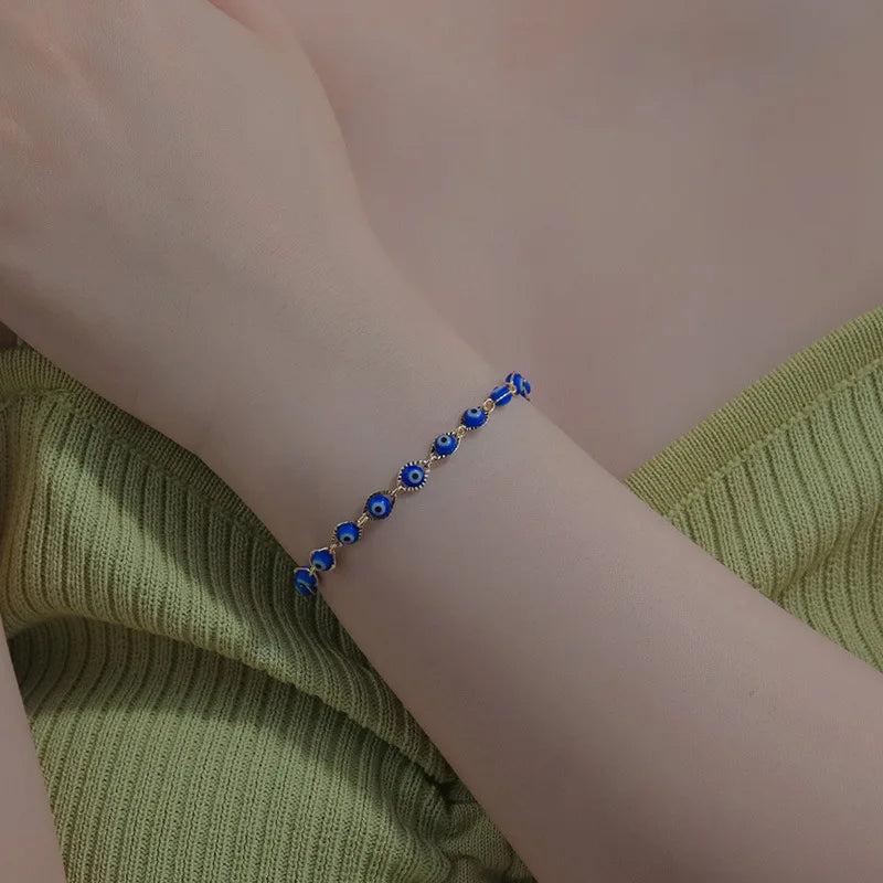 Lucky Evil Eye Beaded Bracelet Women Charms Eyes Vintage Jewelry