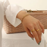 18K Plated Geometric Bracelet for Women