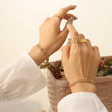 18K Plated Geometric Bracelet for Women