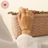 18K Plated Geometric Bracelet for Women