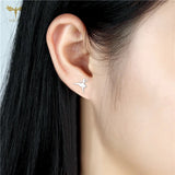 Retro Ballerina Ear Studs Stainless Steel Jewelry