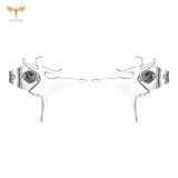 Retro Ballerina Ear Studs Stainless Steel Jewelry