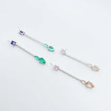 Stylish Morganite Crystal Earrings Women Semijoyas Brincos Female