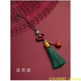 Cinnabar Mobile Phone Chain Pendant Short Tassel Antique Small Pendant