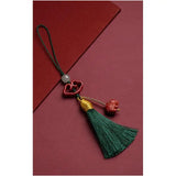 Cinnabar Mobile Phone Chain Pendant Short Tassel Antique Small Pendant