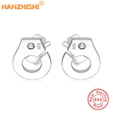 925 Sterling Silver Handcuffs Earrings