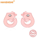 925 Sterling Silver Handcuffs Earrings
