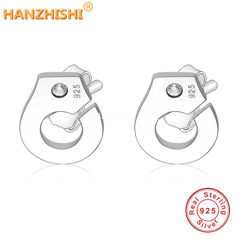 925 Sterling Silver Handcuffs Earrings