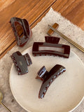 French Chocolate Hairpins Geometric Hair Claw Grab Hair Styling Hair Clips