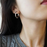 French Big Circle Hoop Earrings High-end Plain Women