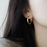 French Big Circle Hoop Earrings High-end Plain Women
