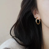 French Big Circle Hoop Earrings High-end Plain Women