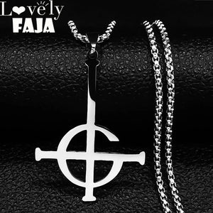 Ghost BC Nameless Necklace Ghoul Band Symbol Mask Grucifix Poster Jewelry