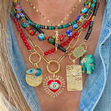 Minimalism Chain Punk Chunky Necklace Crystal Heart Pendant