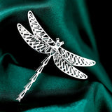 Crystal Zircon Dragonfly Brooch for Men and Women