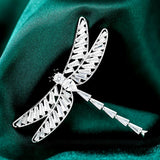 Crystal Zircon Dragonfly Brooch for Men and Women