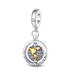 Travel Plane Butterfly Charm Astronaut Pendant for Bracelet