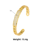 Chain Bangle Adjustable Bracelet Cubic Zircon Women Jewelry