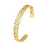 Chain Bangle Adjustable Bracelet Cubic Zircon Women Jewelry