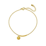 Smiley Face Tassel Anklet Foot Chain Smiling Titanium Steel
