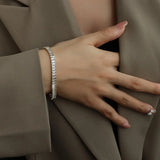 Sparkling Rhinestone Square Bangle Bracelet