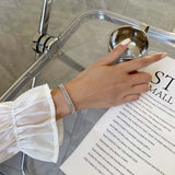 Sparkling Rhinestone Square Bangle Bracelet