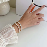 Sparkling Rhinestone Square Bangle Bracelet