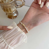 Sparkling Rhinestone Square Bangle Bracelet