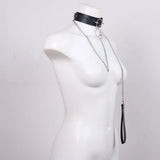 Goth PU Leather Collar Choker Necklace Sexy Punk Choker Collar