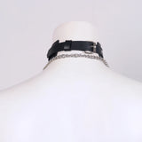 Goth PU Leather Collar Choker Necklace Sexy Punk Choker Collar