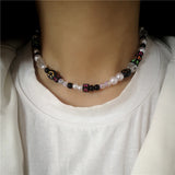 Goth Harajuku Punk Rock Smiley Choker Necklace Y2k Jewelry