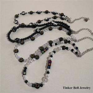 Goth Harajuku Punk Rock Smiley Choker Necklace Y2k Jewelry