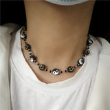Goth Harajuku Punk Rock Smiley Choker Necklace Y2k Jewelry