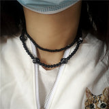 Goth Harajuku Punk Rock Smiley Choker Necklace Y2k Jewelry
