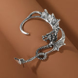 Gothic Elf Wings Ear Clip Dark Wind Punk Devil Earrings