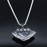 Gothic Satan Shofar Eyes Stainless Steel Chain Necklaces