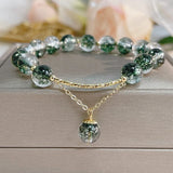 Green Ghost Deer Bracelet Women's Crystal Jewelry Gift