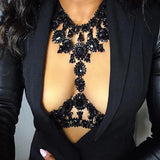 Vintage Crystal Necklaces Bodychain for Women
