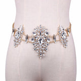 Vintage Crystal Necklaces Bodychain for Women